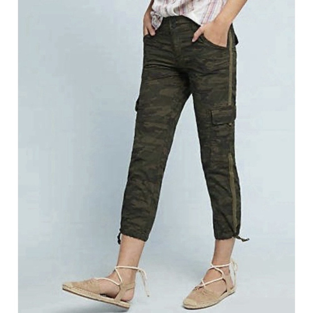 Sanctuary‎ Standard Surplus Cargo Pants Camouflage Print Cropped Jogger